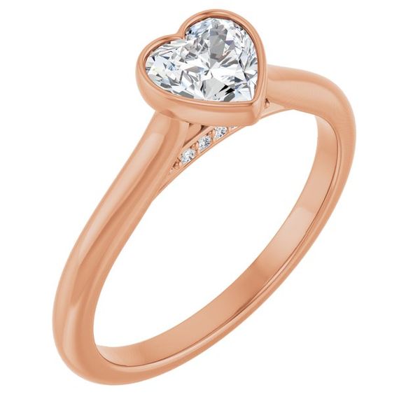 Bezel-Set Accented Engagement Ring