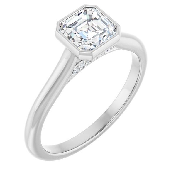 Bezel-Set Accented Engagement Ring