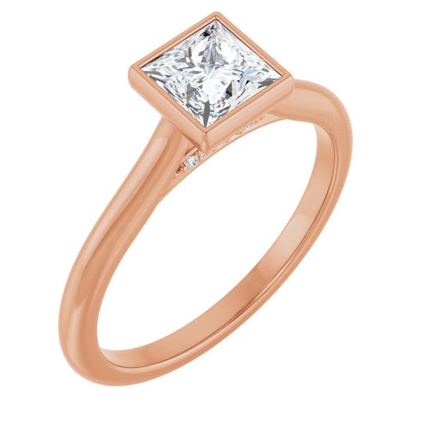 Bezel-Set Accented Engagement Ring