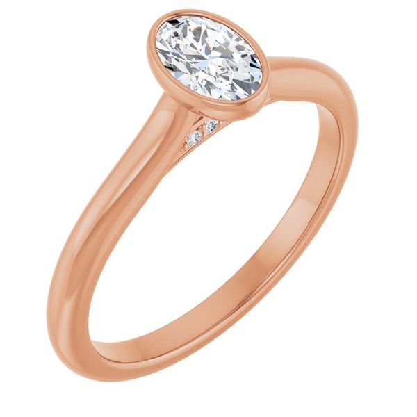 Bezel-Set Accented Engagement Ring