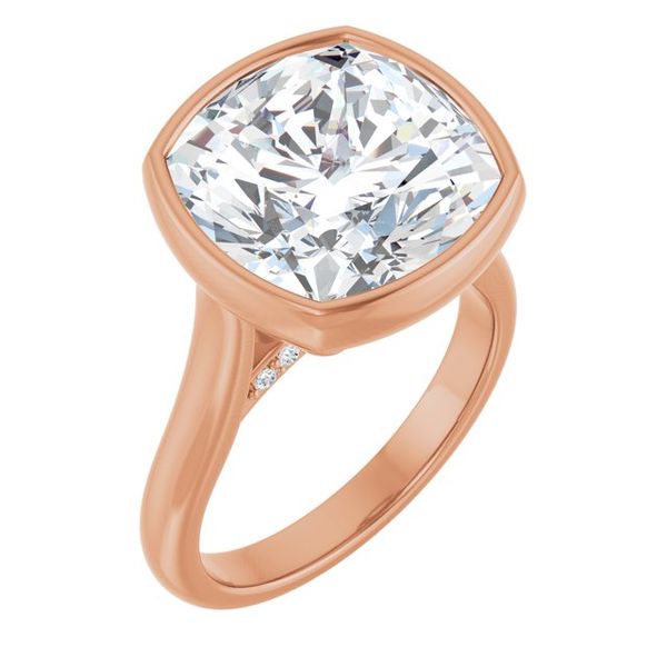 Bezel-Set Accented Engagement Ring
