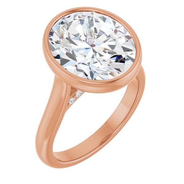 Bezel-Set Accented Engagement Ring