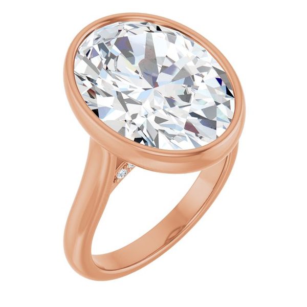 Bezel-Set Accented Engagement Ring