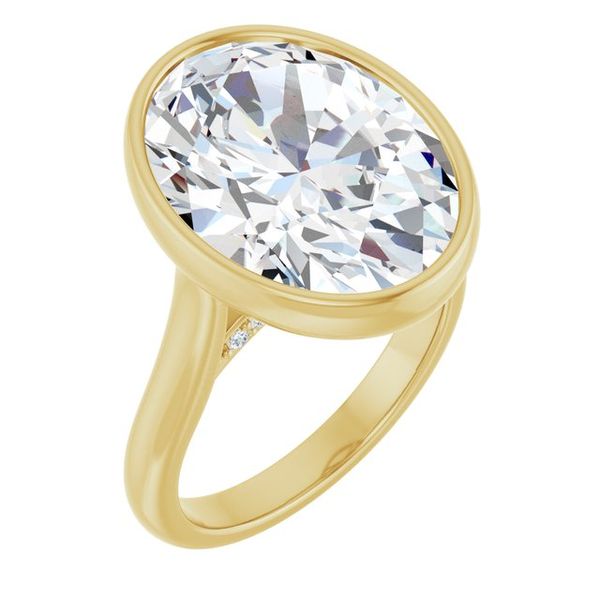 Bezel-Set Accented Engagement Ring