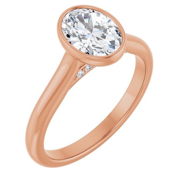 Bezel-Set Accented Engagement Ring