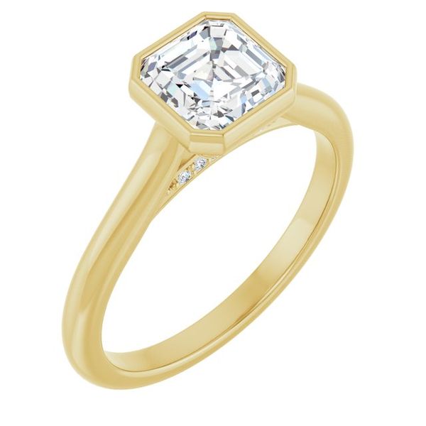 Bezel-Set Accented Engagement Ring