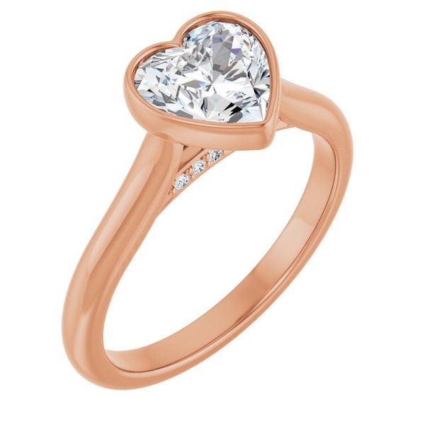 Bezel-Set Accented Engagement Ring