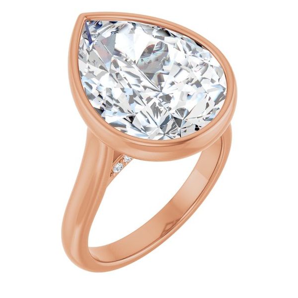 Bezel-Set Accented Engagement Ring