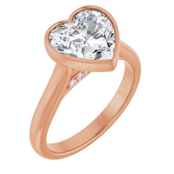 Bezel-Set Accented Engagement Ring