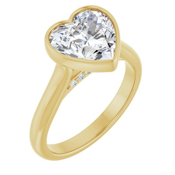 Bezel-Set Accented Engagement Ring