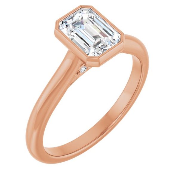 Bezel-Set Accented Engagement Ring