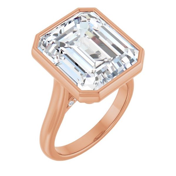 Bezel-Set Accented Engagement Ring