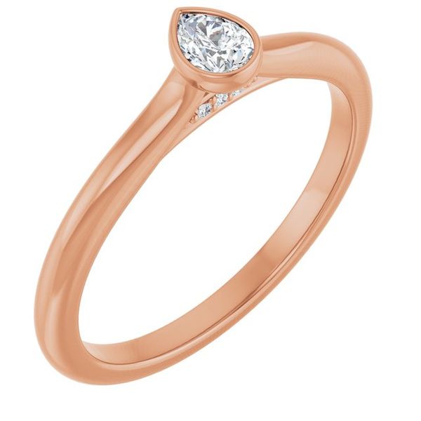 Bezel-Set Accented Engagement Ring