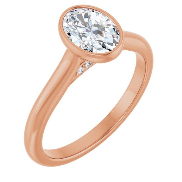 Bezel-Set Accented Engagement Ring