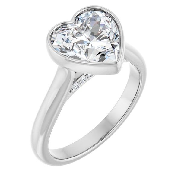 Bezel-Set Accented Engagement Ring