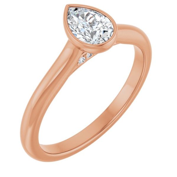 Bezel-Set Accented Engagement Ring
