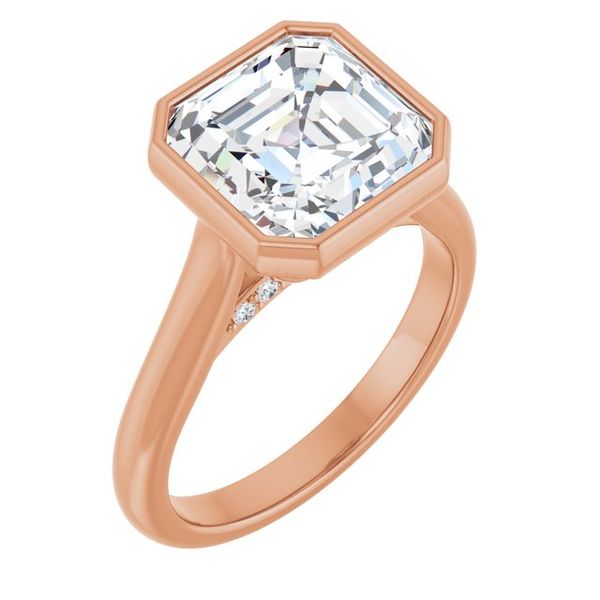 Bezel-Set Accented Engagement Ring