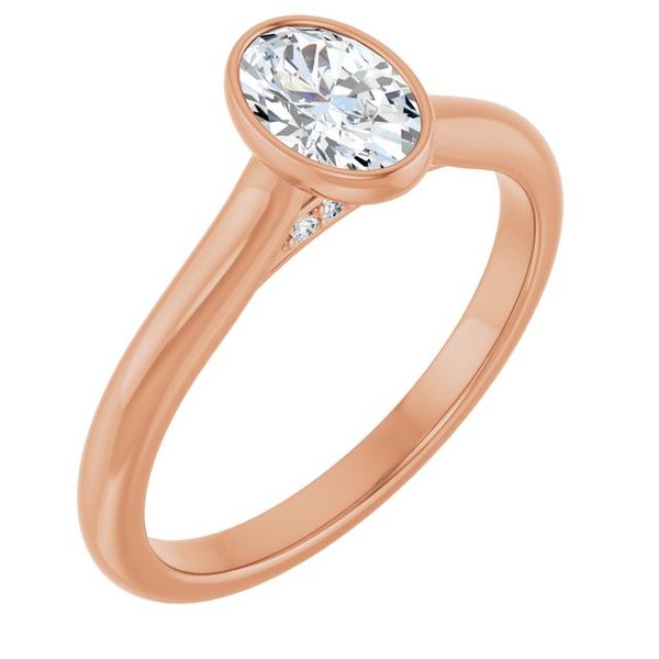 Bezel-Set Accented Engagement Ring