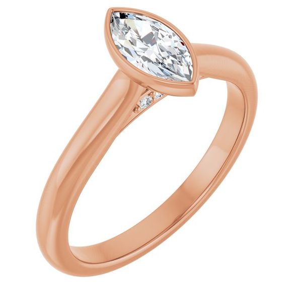 Bezel-Set Accented Engagement Ring