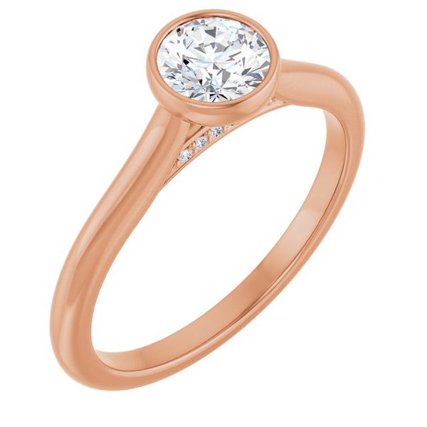 Bezel-Set Accented Engagement Ring