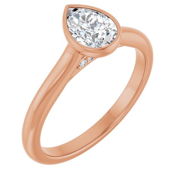 Bezel-Set Accented Engagement Ring