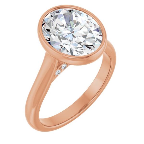Bezel-Set Accented Engagement Ring