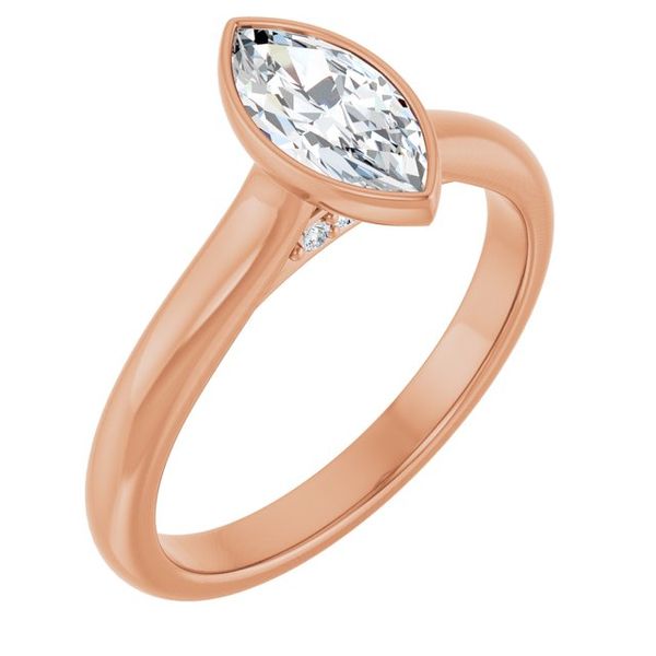 Bezel-Set Accented Engagement Ring