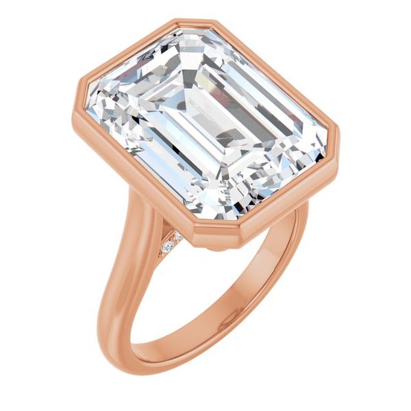 Bezel-Set Accented Engagement Ring