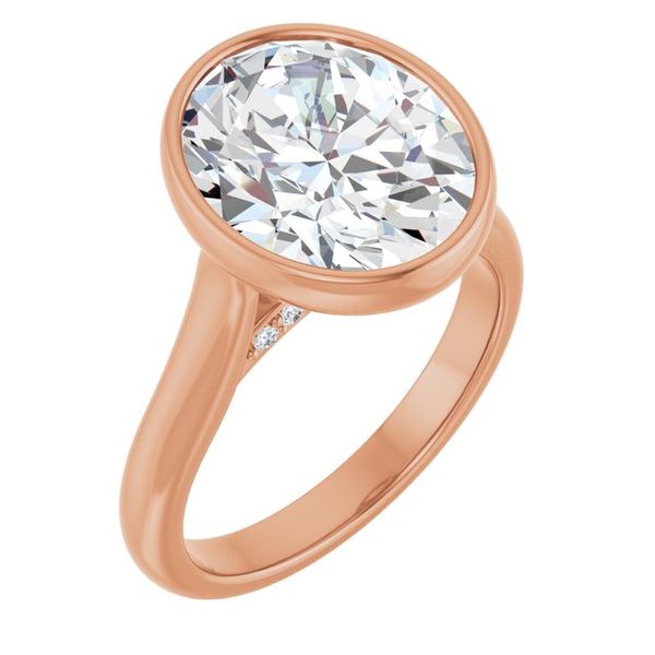 Bezel-Set Accented Engagement Ring