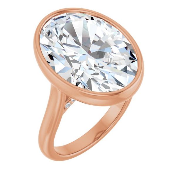 Bezel-Set Accented Engagement Ring