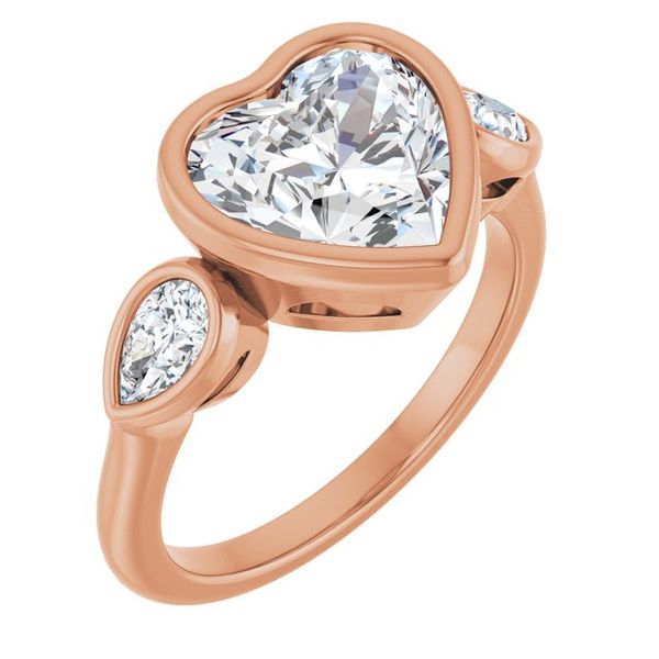Bezel-Set Three-Stone Engagement Ring