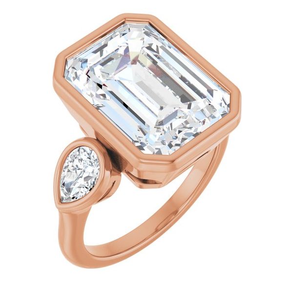 Bezel-Set Three-Stone Engagement Ring