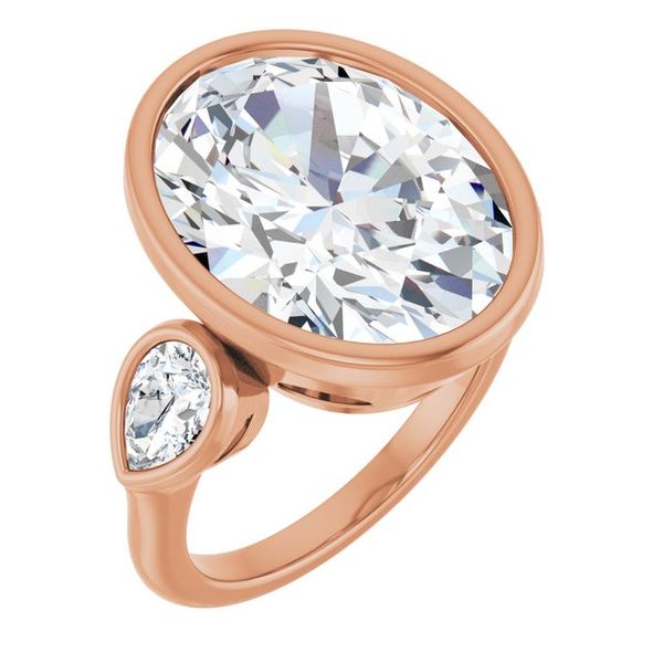 Bezel-Set Three-Stone Engagement Ring