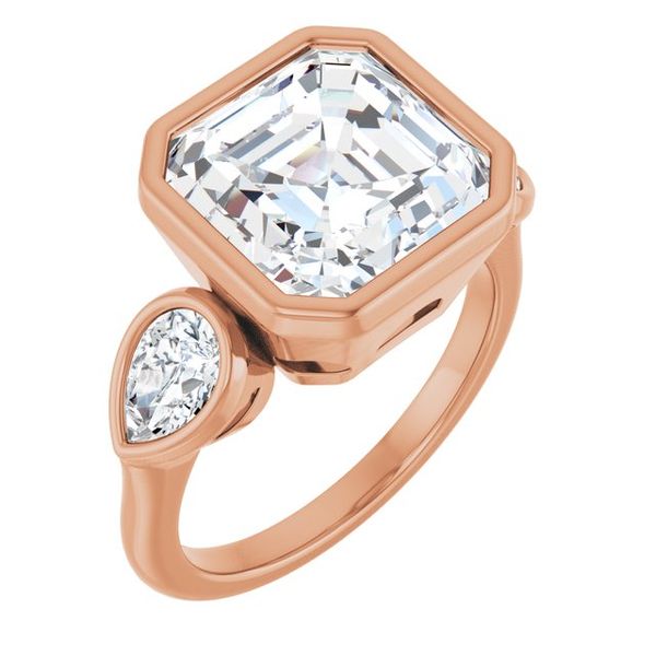 Bezel-Set Three-Stone Engagement Ring