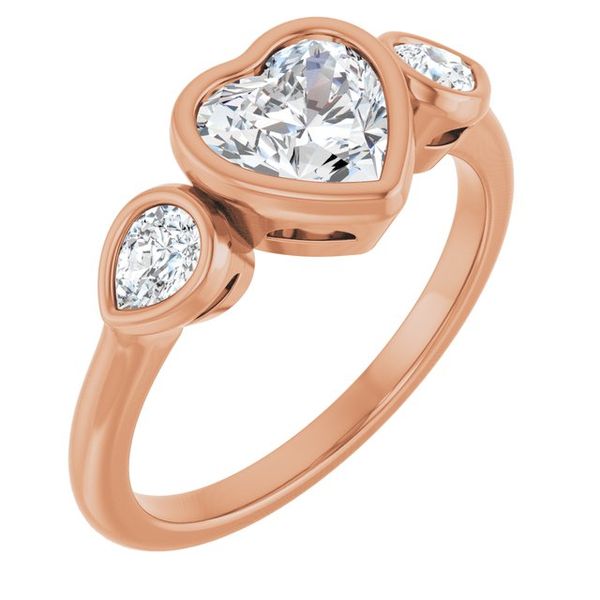 Bezel-Set Three-Stone Engagement Ring