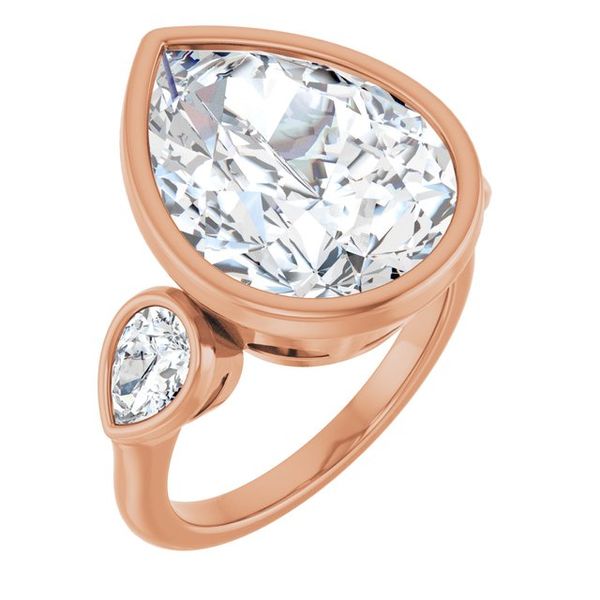 Bezel-Set Three-Stone Engagement Ring