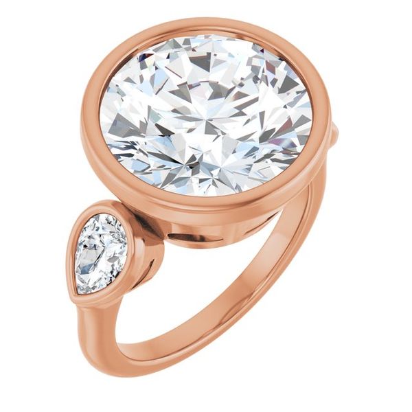 Bezel-Set Three-Stone Engagement Ring