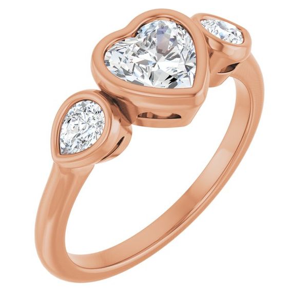 Bezel-Set Three-Stone Engagement Ring