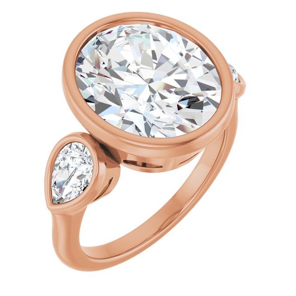 Bezel-Set Three-Stone Engagement Ring