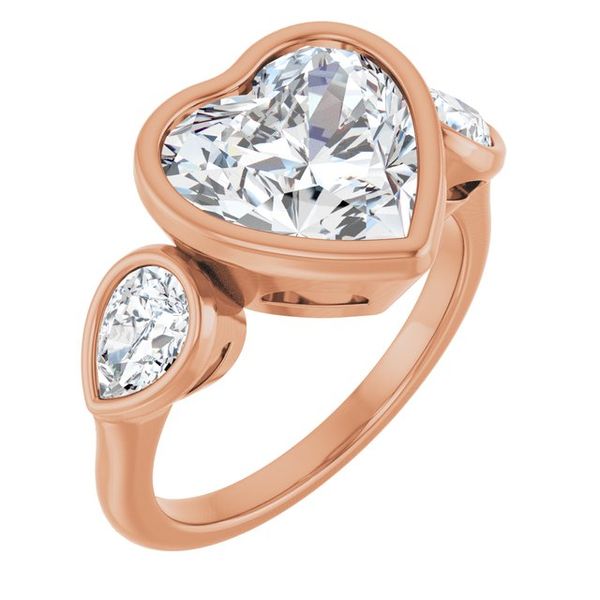Bezel-Set Three-Stone Engagement Ring