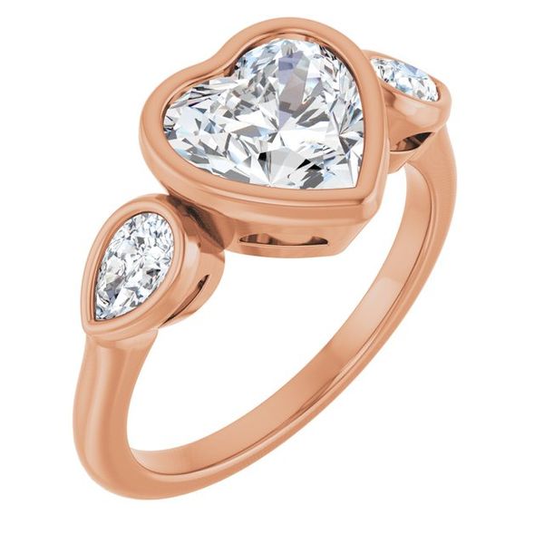 Bezel-Set Three-Stone Engagement Ring