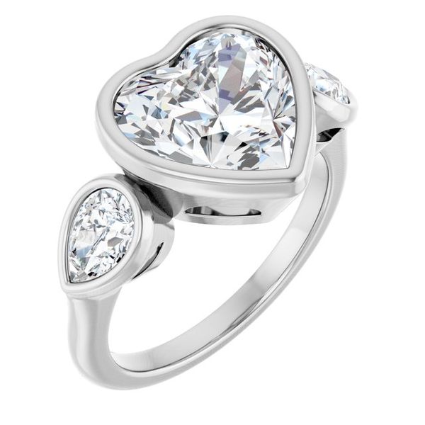 Bezel-Set Three-Stone Engagement Ring
