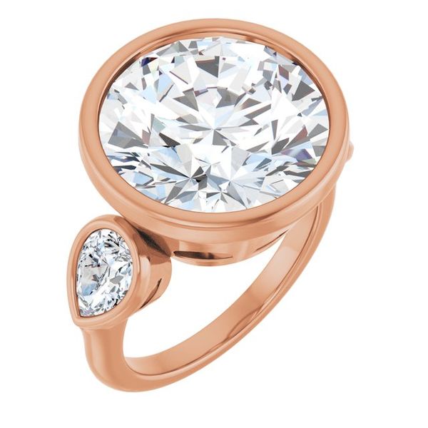 Bezel-Set Three-Stone Engagement Ring