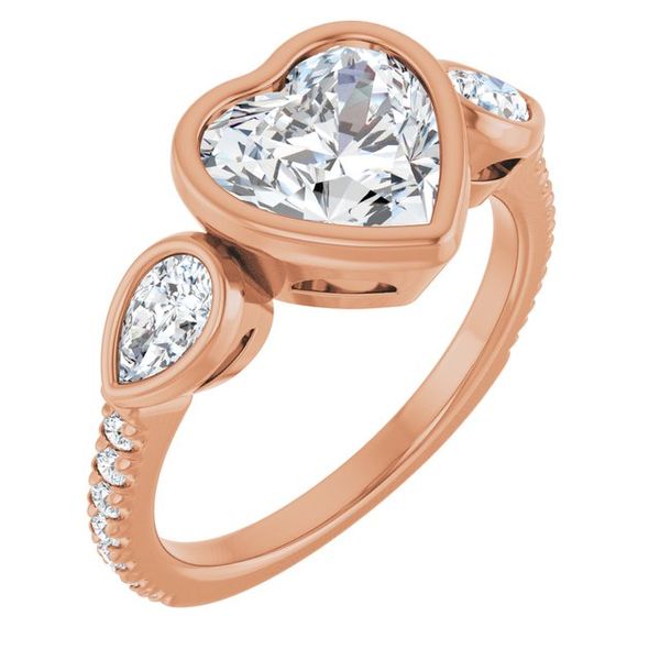 Bezel-Set Three-Stone Engagement Ring