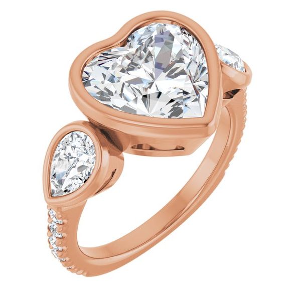 Bezel-Set Three-Stone Engagement Ring