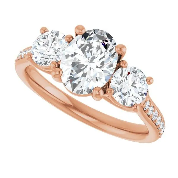 Three-Stone Engagement Ring Image 5 Raleigh Diamond Fine Jewelry Raleigh, NC