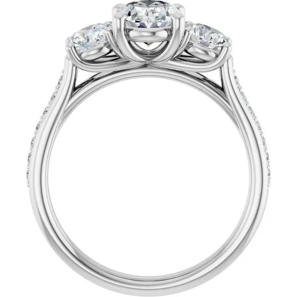 Three-Stone Engagement Ring Image 2 Raleigh Diamond Fine Jewelry Raleigh, NC