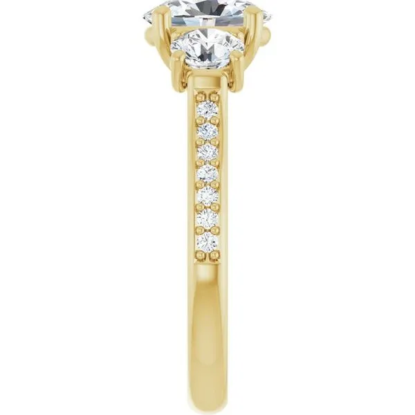 Three-Stone Engagement Ring Image 4 Raleigh Diamond Fine Jewelry Raleigh, NC