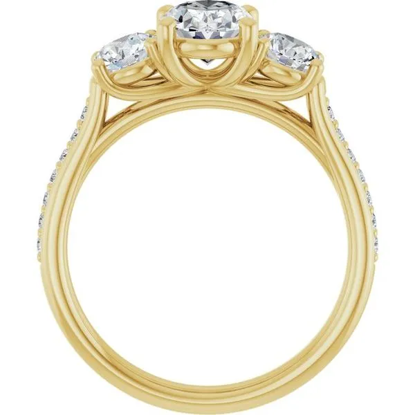 Three-Stone Engagement Ring Image 2 Raleigh Diamond Fine Jewelry Raleigh, NC