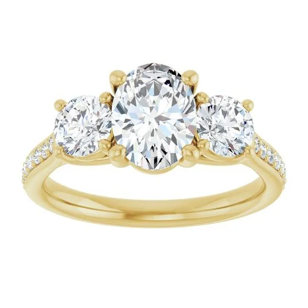 Three-Stone Engagement Ring Image 3 Raleigh Diamond Fine Jewelry Raleigh, NC